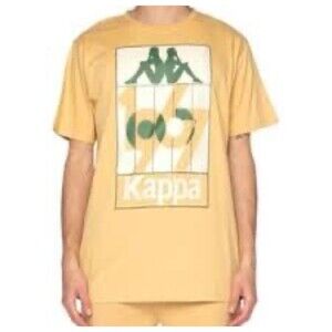 Kappa Authentic Winlo Beige Camel Size Large Men's T-Shirt Short Sleeve NWT
